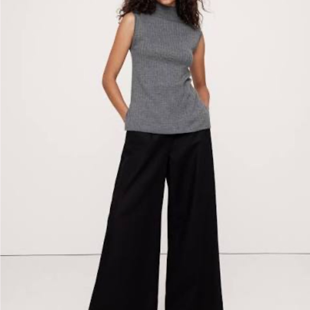 Banana Republic RIBBED MERINO MOCK-NECK TANK